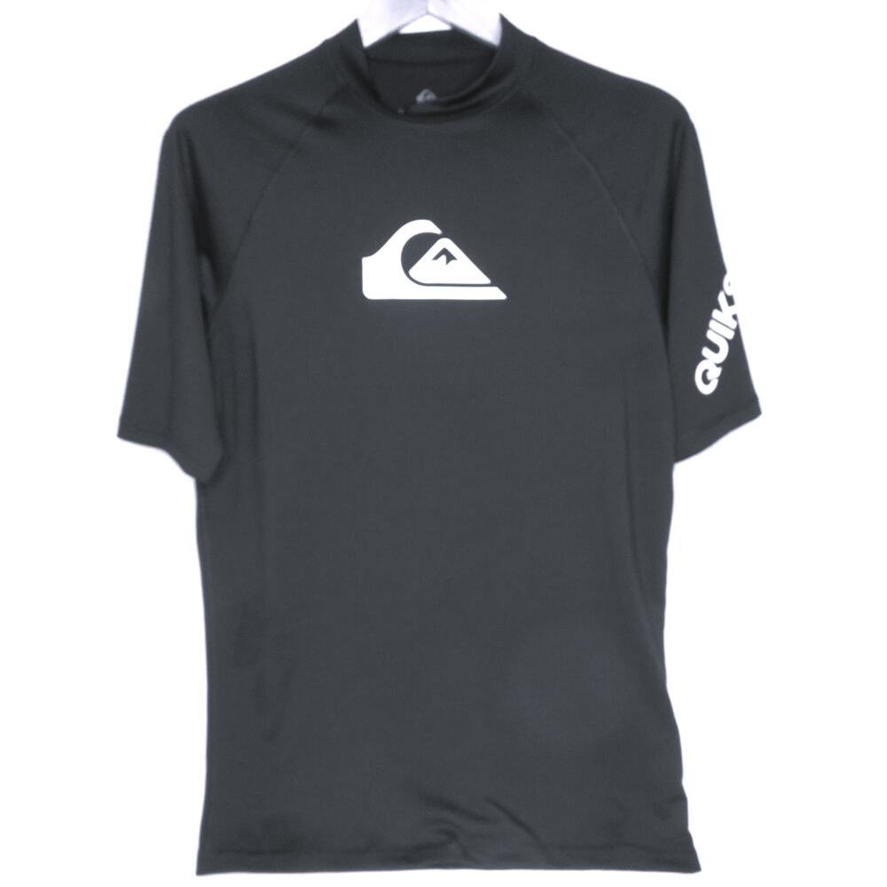 QUIKSILVER Men's Solid Streak Short Sleeve Rash Guard Swimwear Top Sz XL